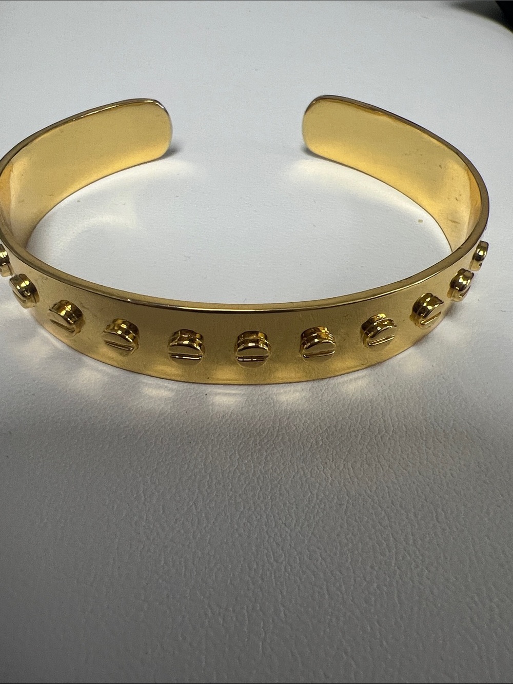 Gold-tone Studded Cuff Bracelet